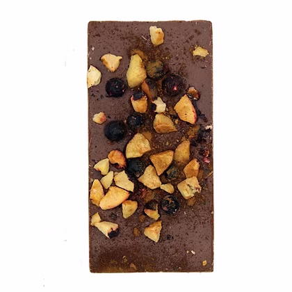 Premium Milchschokolade - Johannisbeere, Pflaume, Zimt 95g – Bild 2