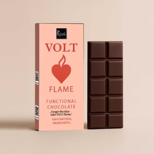 ❤️‍🔥 VOLT Flame – Zartbitterschokolade mit Maca, Ginseng & Chili