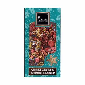 Premium Bitterschokolade - Himbeeren, Blüten 95g