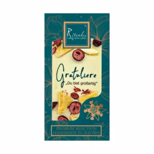 Premium weiße Schokolade - Gratuliere! 95g