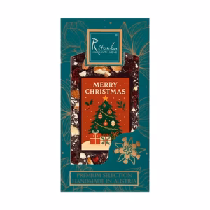 Premium Bitterschokolade - Merry Christmas 95g (Weihnachten)
