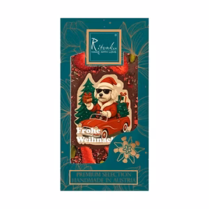 Premium Milchschokolade Sir Bobby the dog - Weihnachtsmann 95g